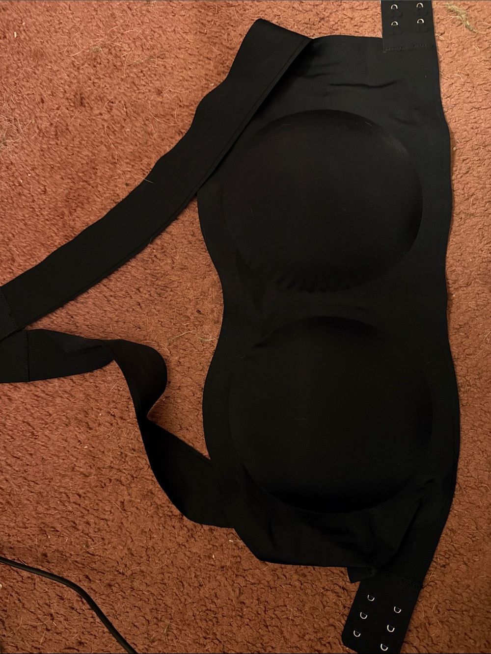 SHEIN Black Strapless Seamless Bandeau Bra